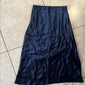 Babaton silk navy skirt